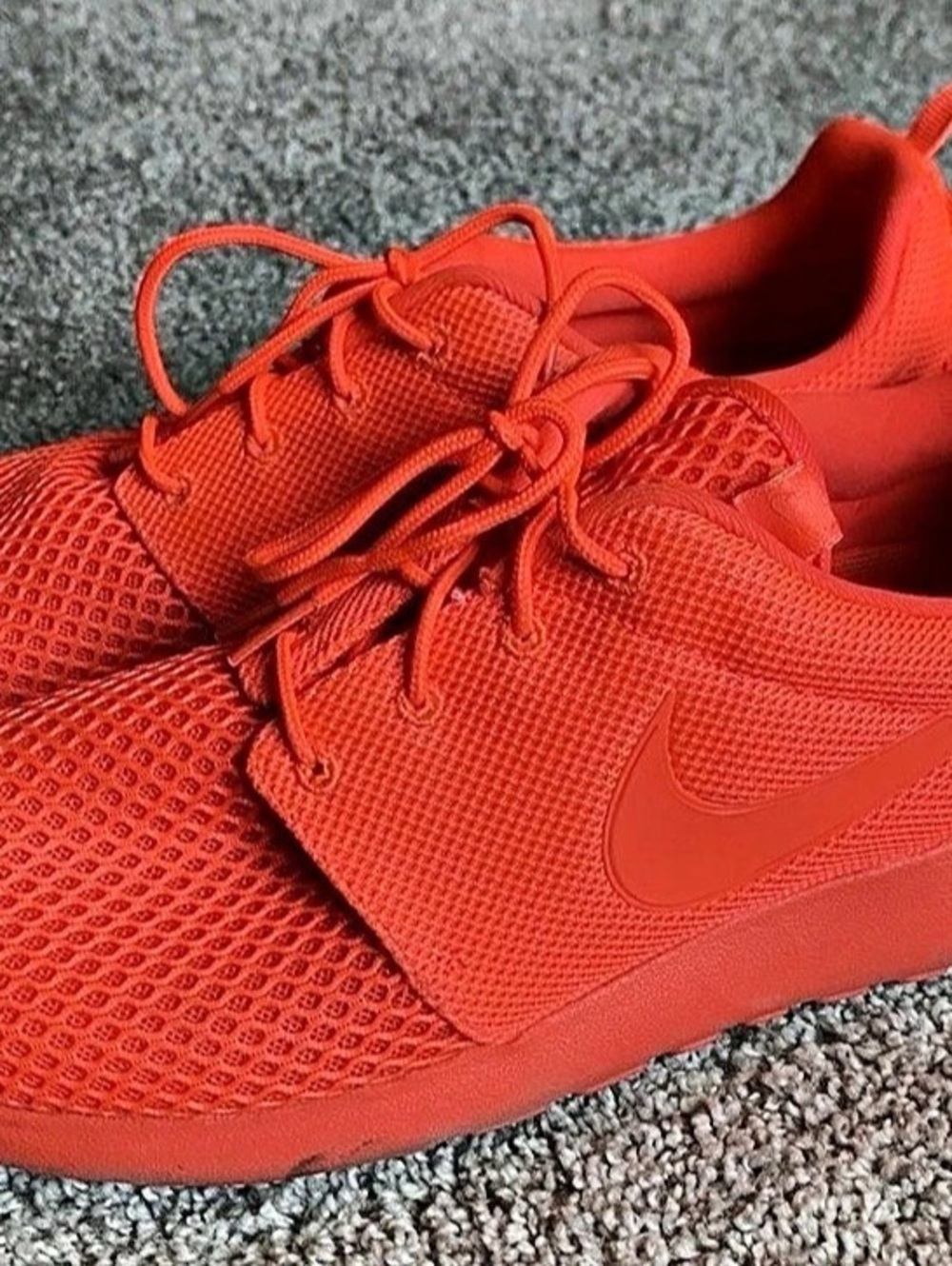 Nike Roshe One BR Hot Lava Mesh Sneakers Orange US 8